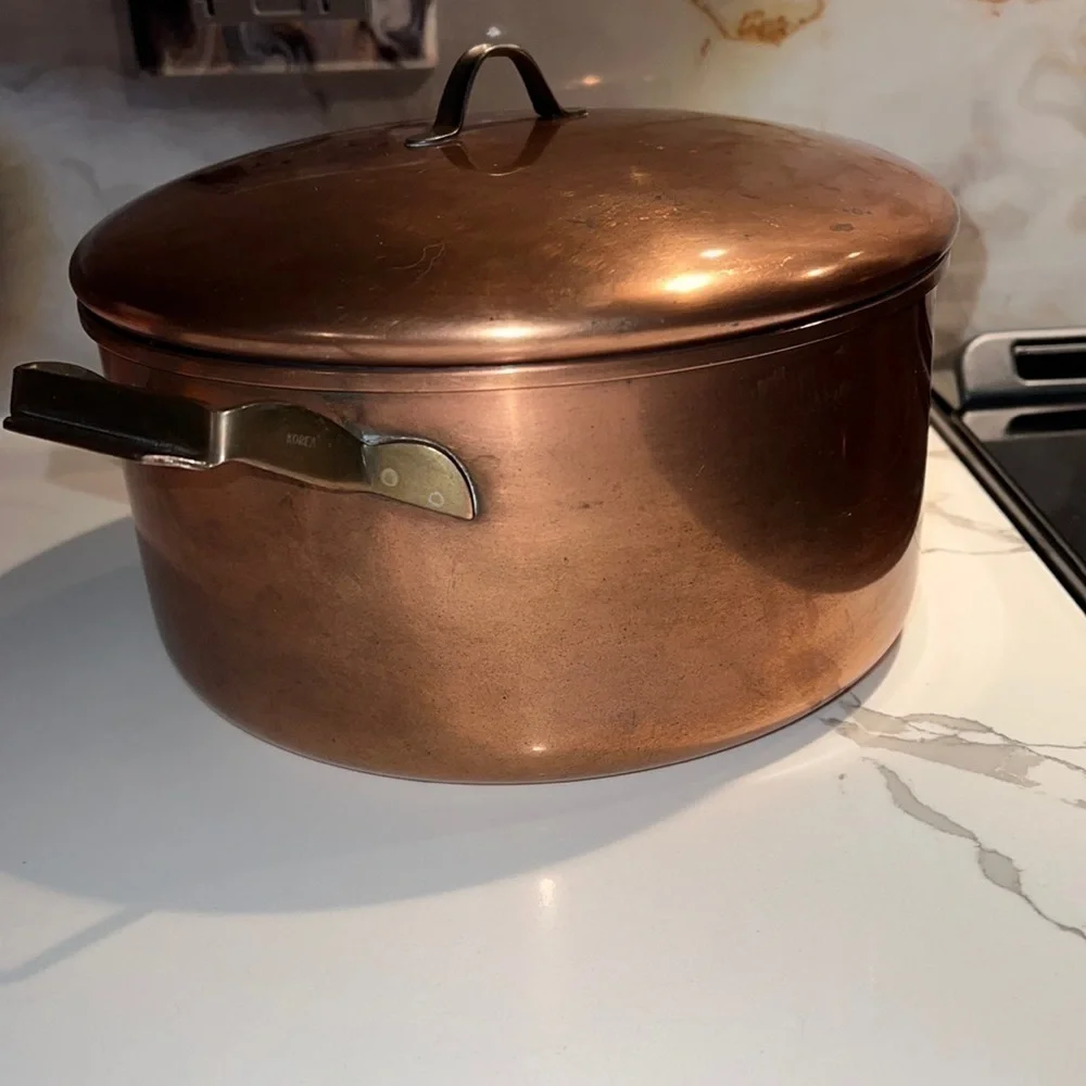 5Q Odi Portugal Round Copper Pot with Lid
